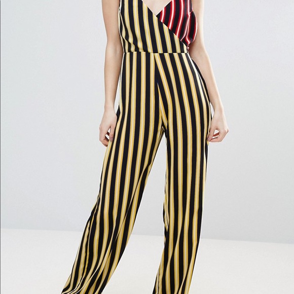 Asos TALL Vertical Striped Jumpsuit - Picture 2 of 7